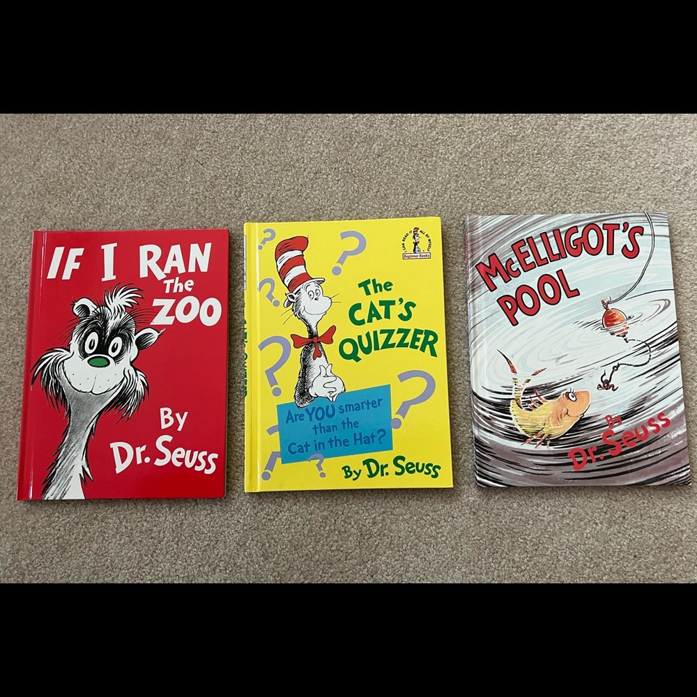 Discontinued Dr.Seuss Books(If I Ran The Zoo;The Cat’s Quizzer;McEllicot’s Pool)